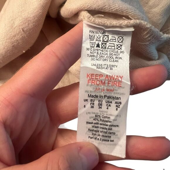 NWT! Nasty gal ribbed 2 piece towel set in stone - Picture 4 of 12